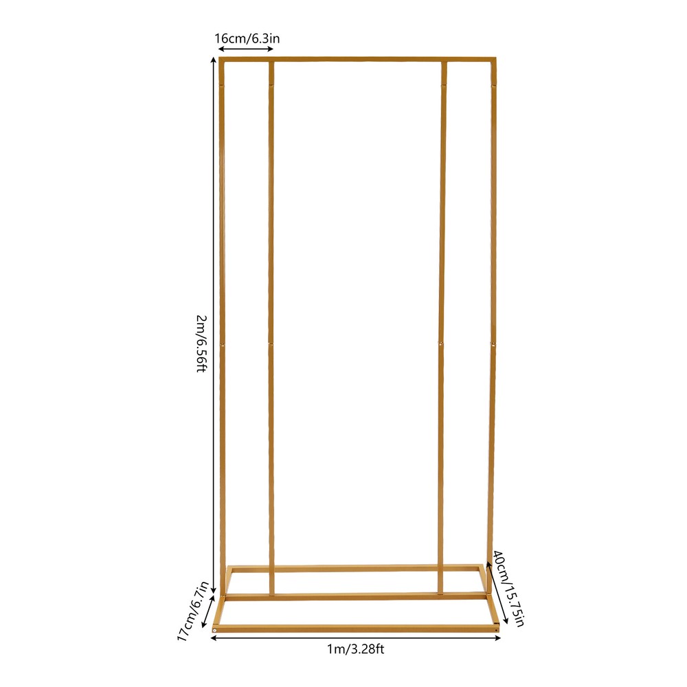 Metal Wedding Decoration Party Backdrop Stand Balloon Flower Rectangular Frame