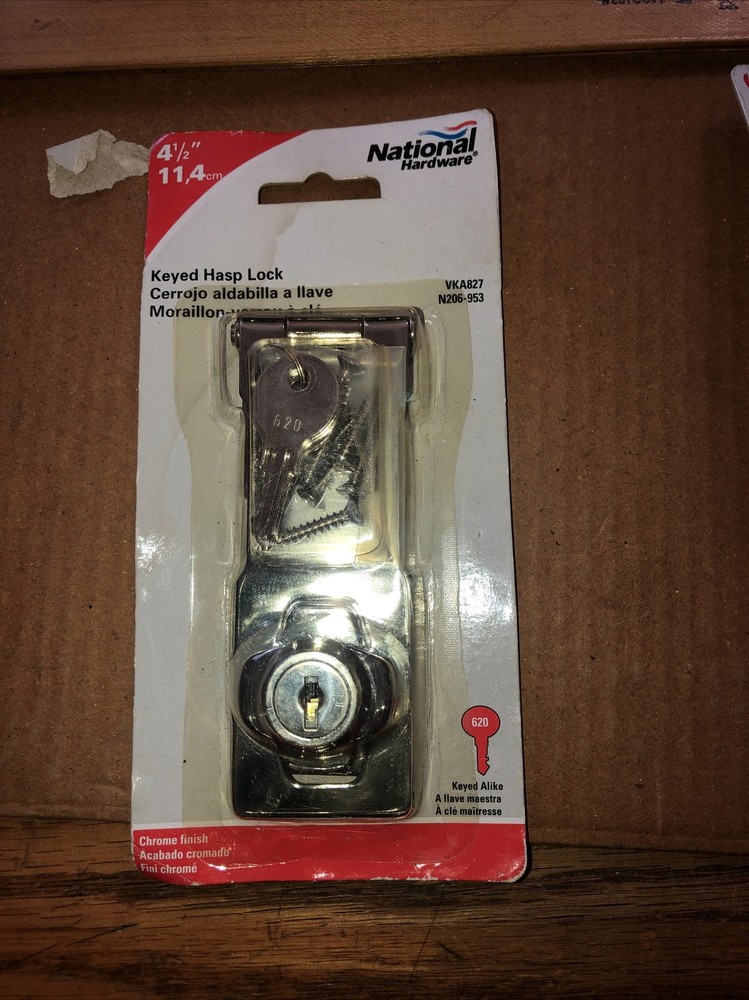 National 4-1/2" Keyed Lock Hasp