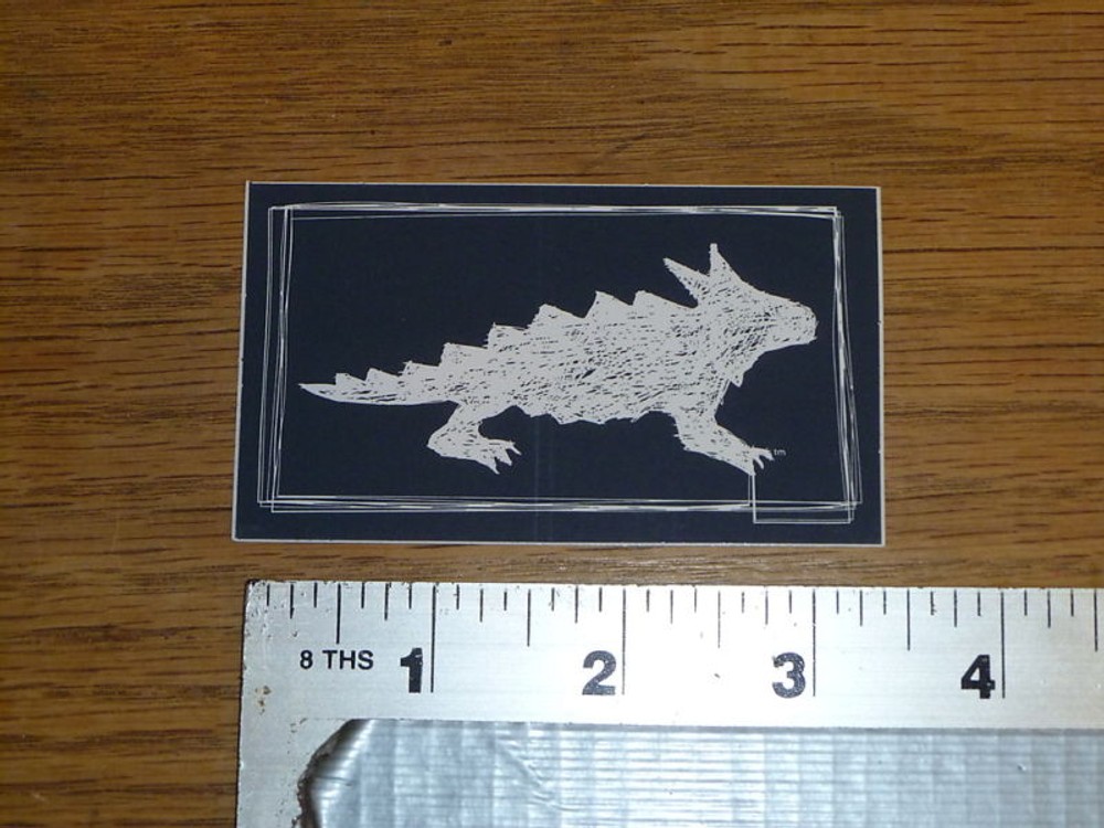 Horny Toad Grey/White Sticker Decal