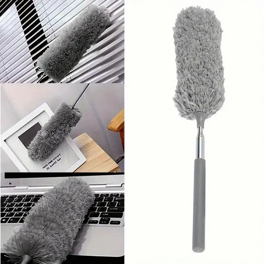 47" Extendable Microfiber Duster Pole - Bendable Stainless Steel Brush
