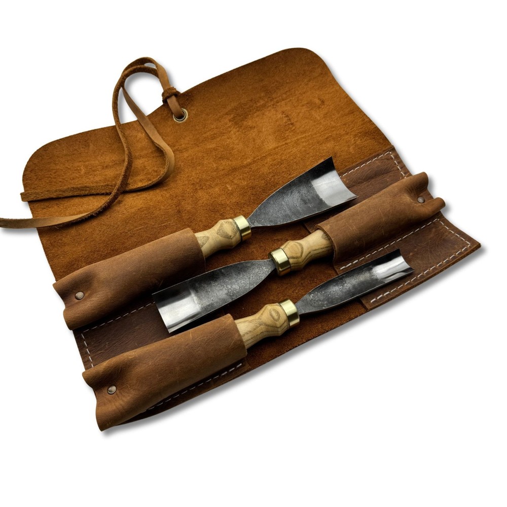 Wood Carving Gouges Hand Forged Carbon Steel Spoon Bowl Carving Tools Ash Handle