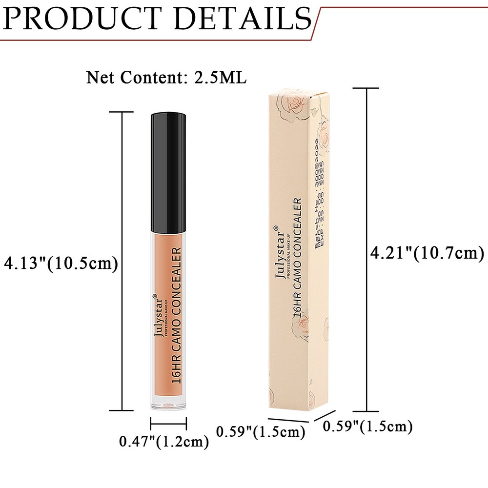 6pcs Liquid Full Coverage Concealer Makeup Dark Circles Acne Blemish Corrector