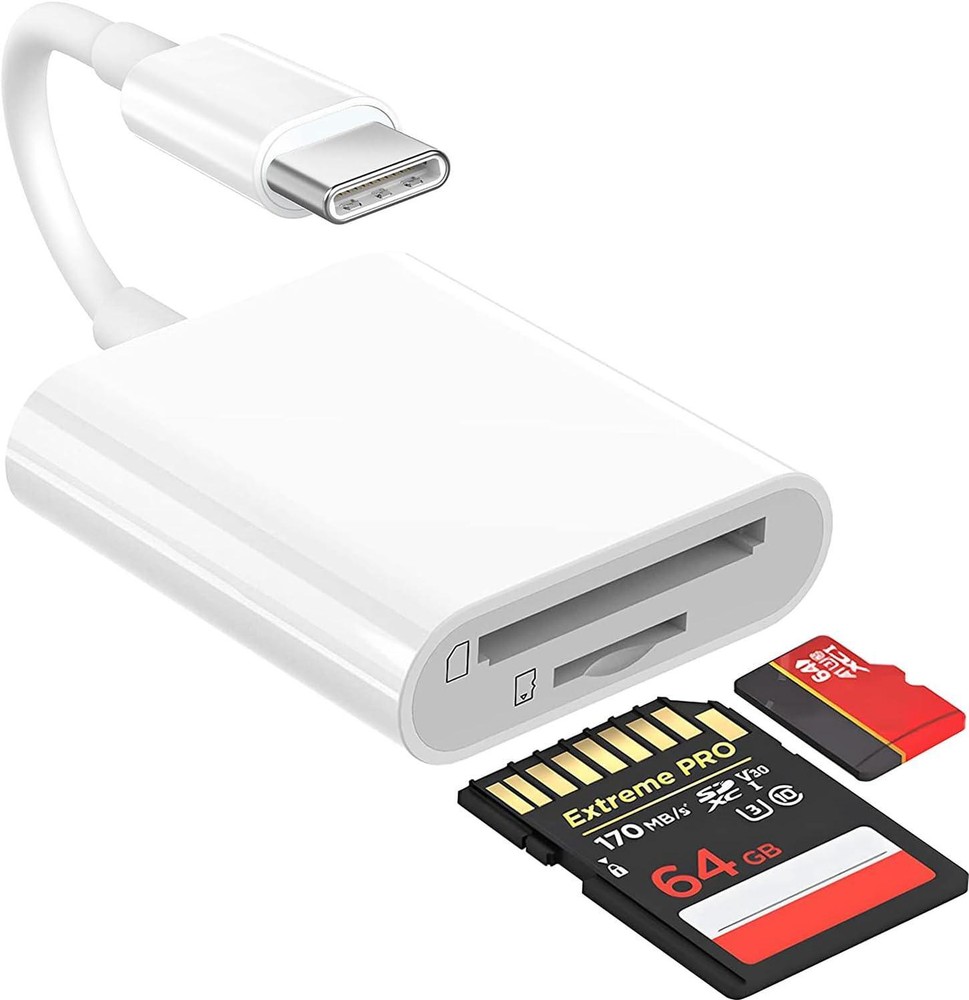 USB C SD Micro SD Card Reader 2-in-1 High Speed OTG Adapter