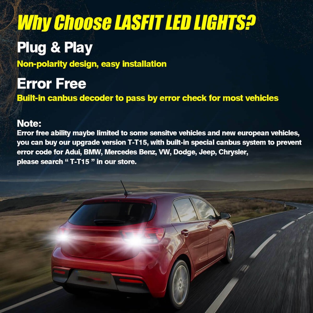 LASFIT LED Reverse Backup Light Bulb 912 921 for Chevy Silverado 1500 2014-2025