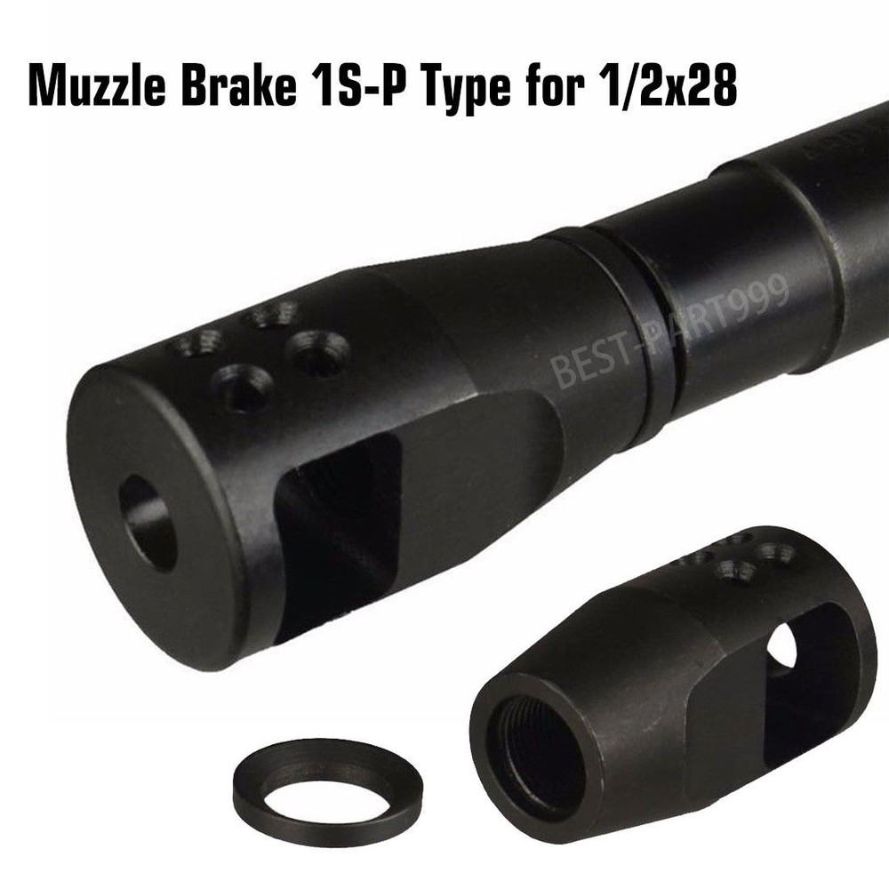 Compact High Performance Muzzle Brake 1/2x28 With Crush Washer .223
