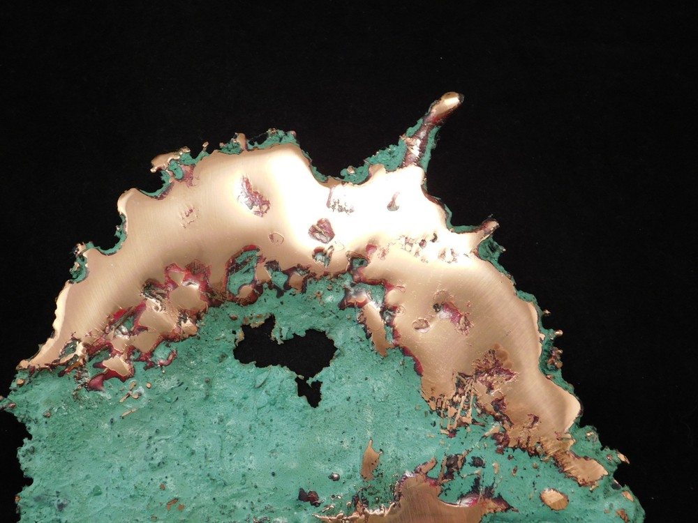 BIG! Bright Solid COPPER SPLASH Art Sculpture 429gr