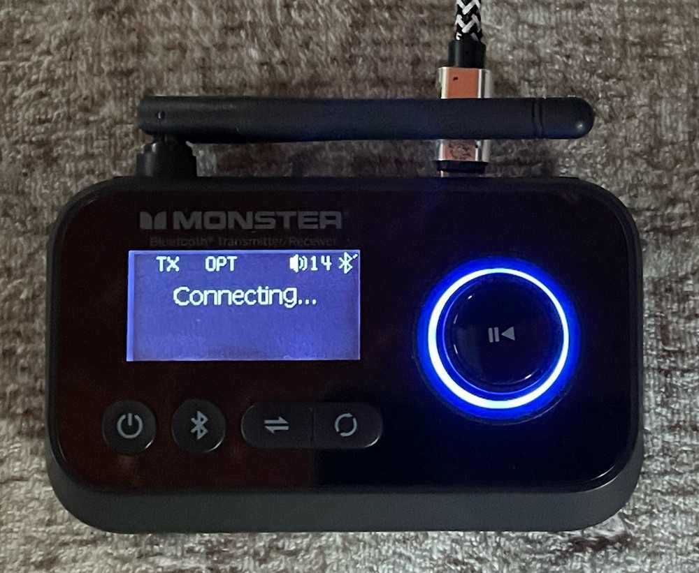 Monster Bluetooth 2-in-1 Wireless Audio Adapter Transmitter & Receiver