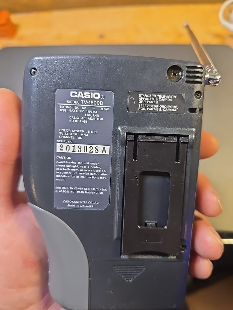 Casio TV-1800B Crystal Vision Portable LCD TV