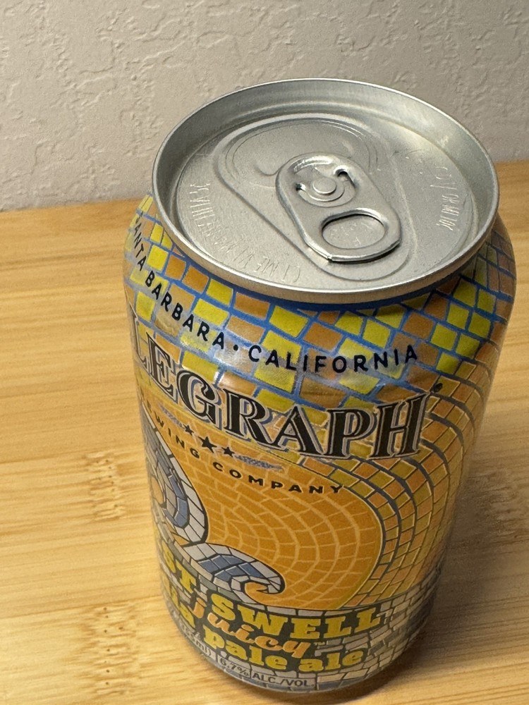 Telegraph West Swell IPA - Empty Beer Can Bottom Opened - gorgeous!