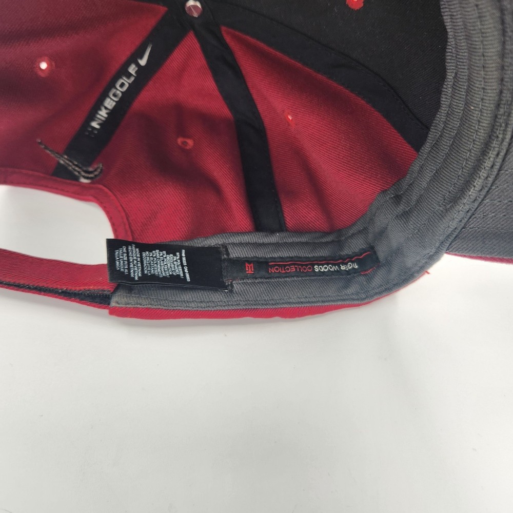 Nike Tiger Woods Golf Hat Maroon Performance Strapback Cap Hat OSFa EUC
