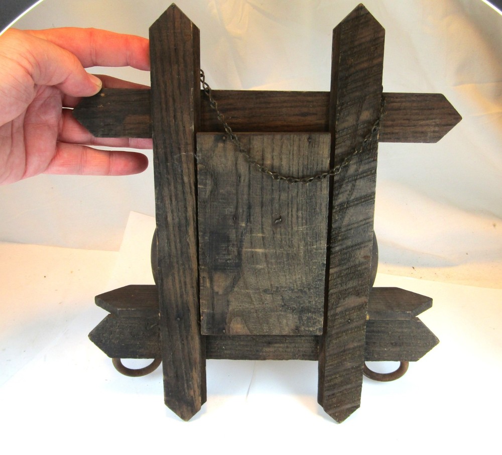 Antique Match Stick Holder - Moose - Rustic Cabin Decor - Wall Mount