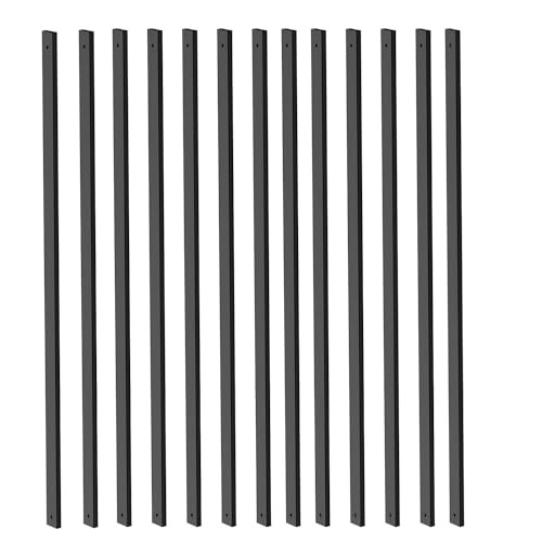 Pack Deck Balusters Rectangle Deck Railing Balusters 26 Inch 25 Black-Rectangle