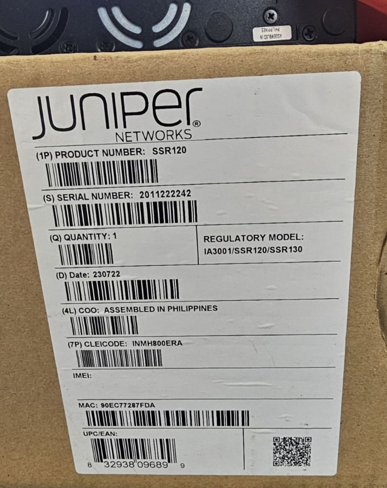 Juniper Networks SSR120 Session Smart Router *OPEN BOX*