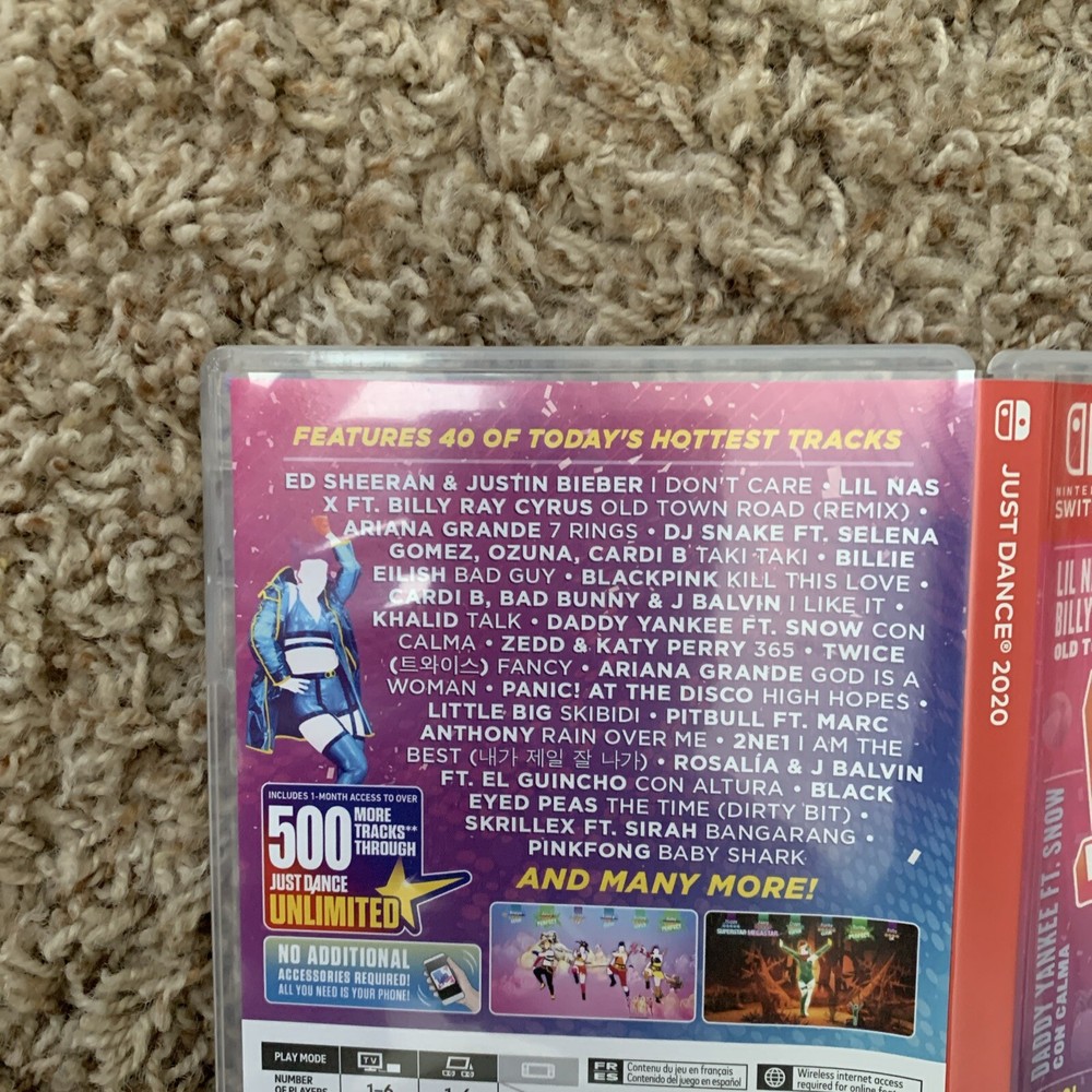 Empty Replacement Case & Artwork ONLY! Just Dance 2020 - Nintendo Switch
