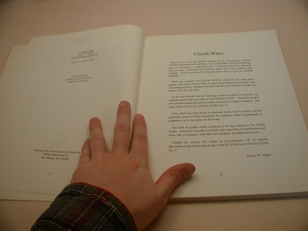 Book 2,331 – Clock Guide: Identification with Prices by Robert W. Miller