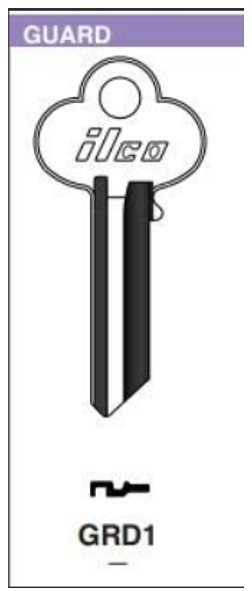 Ilco GRD1 for Guard Key Blank uncut (1 Pc)