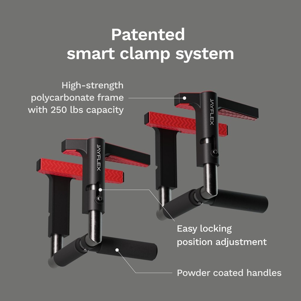 CrossGrips Compact Pull Up Bar - Pull Up Bar Door Frame for Work from Home Fi...