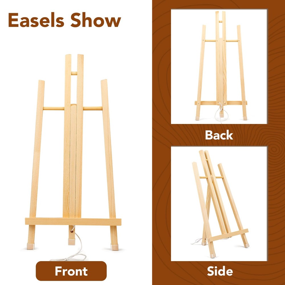 Wood Tripod Easels Tabletop Display Stands 3 Pack