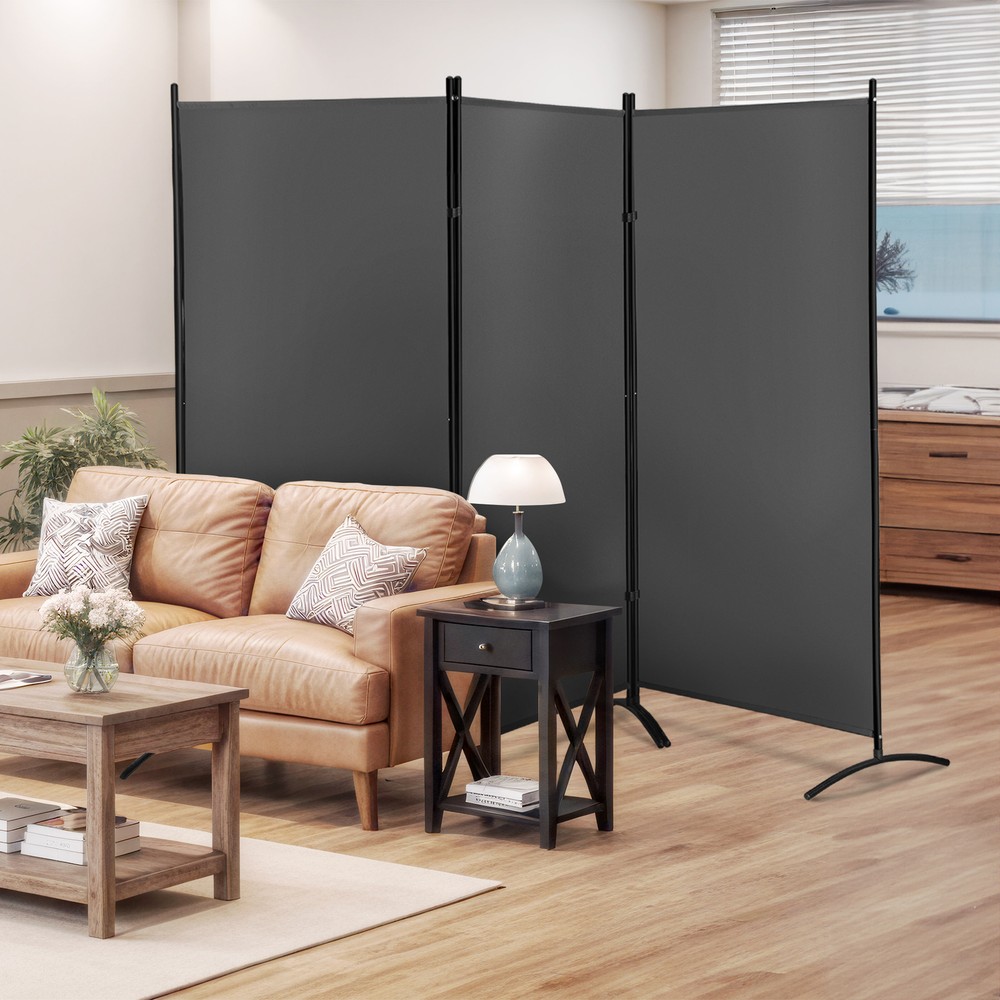 3 Panel Partition Room Divider Screen Portable Fabric Panel Indoor Folding Room