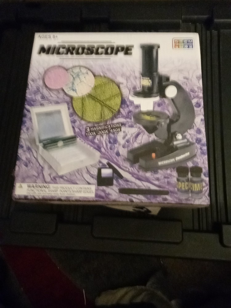 STEM Microscope With Light Source 100x, 200x, 450x, Kids, Educational, Ages 8+