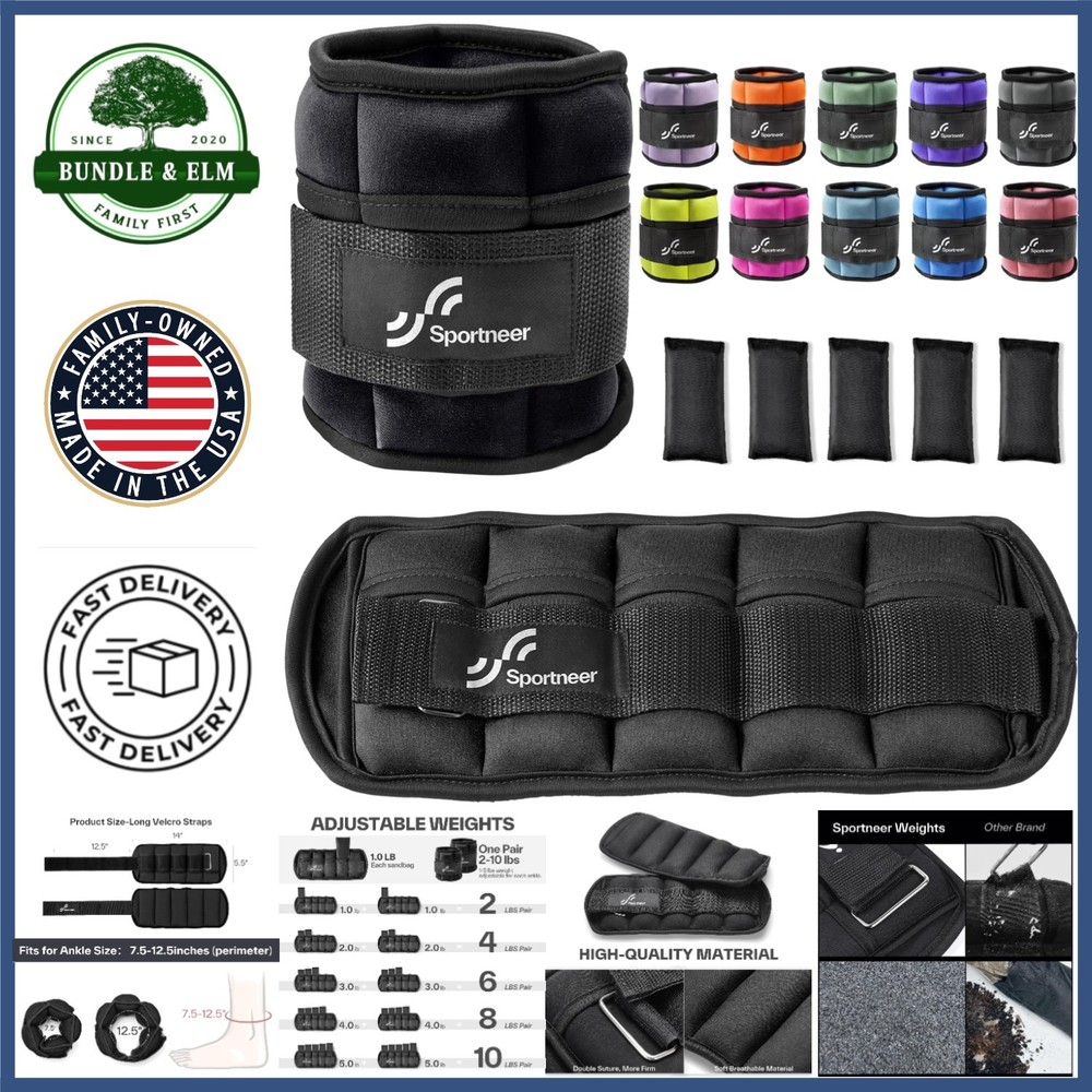 Versatile Adjustable Ankle Weights for Walking, Running, and Strength Training