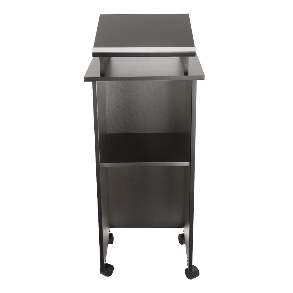 Ecological Rolling Adjustable Presentation Stand with Storage for Classroom