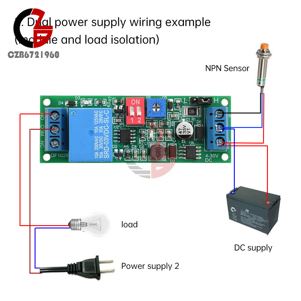DC4-30V Power Adjustable Delay Relay Timer Control Module Trigger Delay Switch