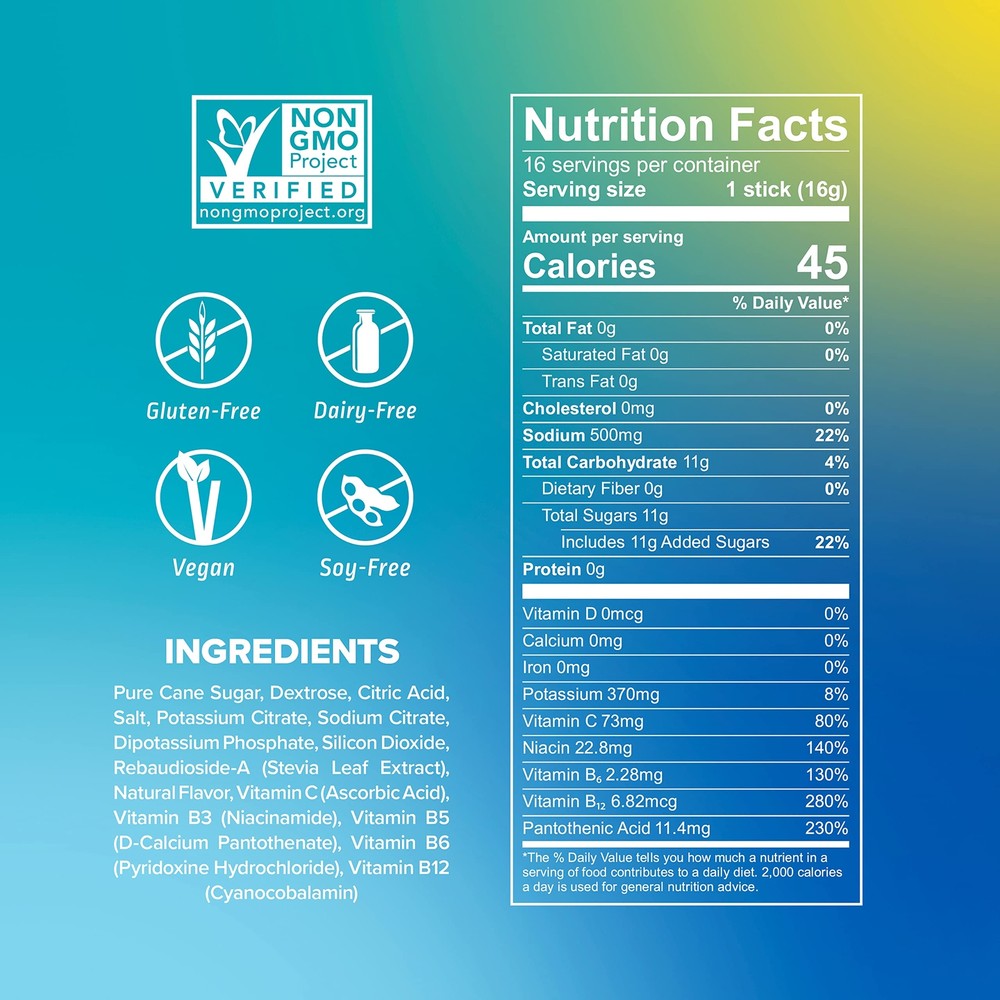 Liquid I.V. Hydration Multiplier - Lemon Lime - Powder 16 Packets