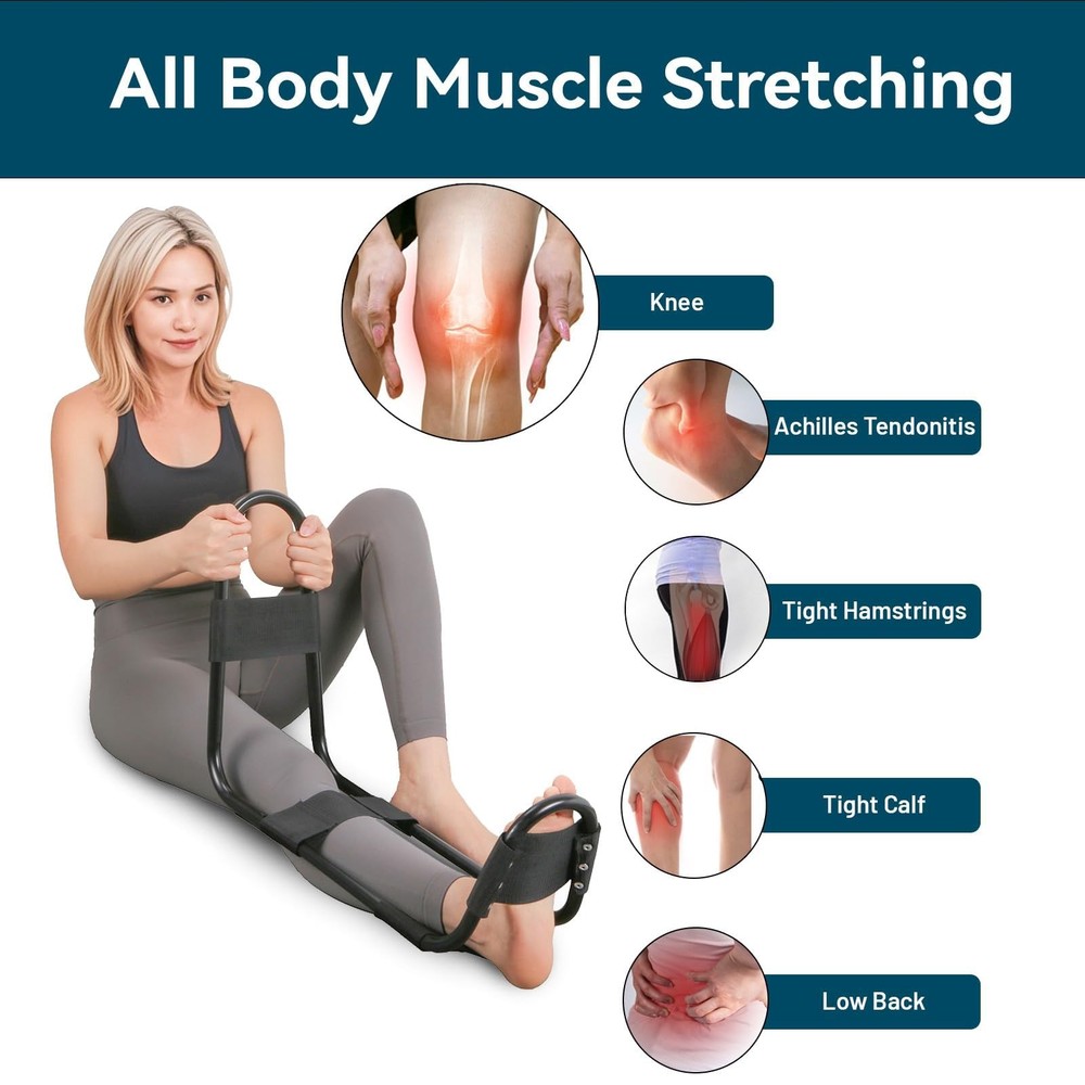 Hamstring Stretcher, Knee Extension Device, Lower Back, Hip Calf Stretching