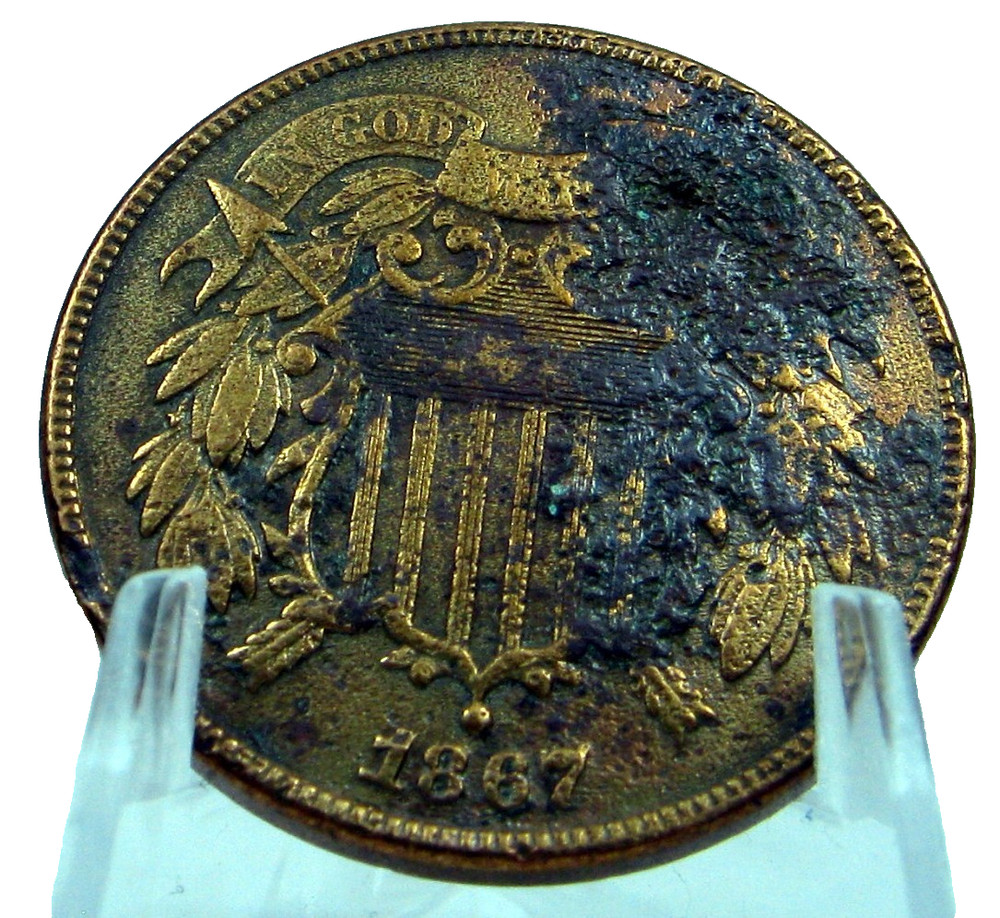 1867 two cent piece 2C---#KR215AOH-4-2