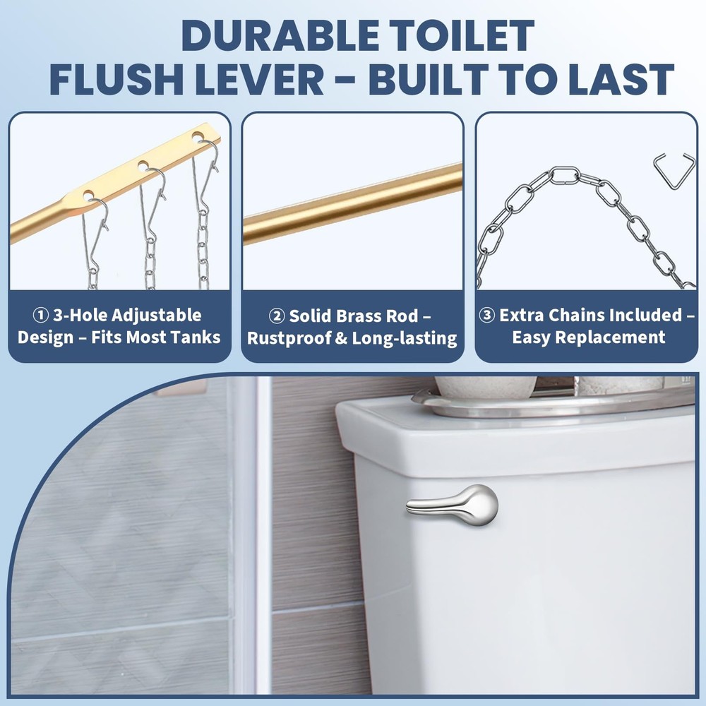 Toilet Handle Replacement Kit Universal Front Mount Toilet Flush Handle