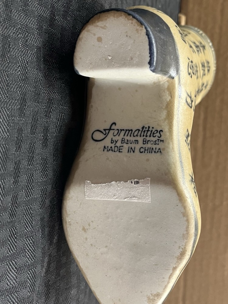 Baum Bros Porcelain Formalities Boot Vase