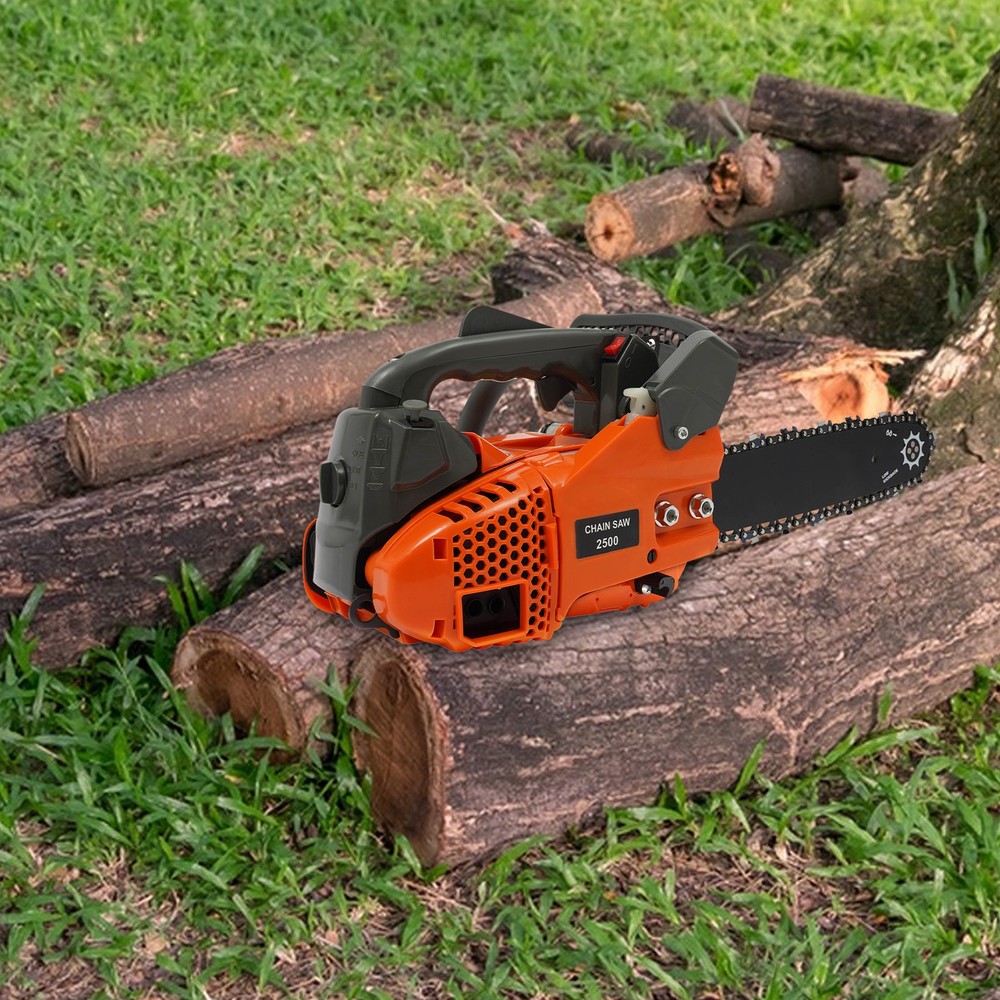 25.4cc 2-Stroke Petrol Powered Engine Chainsaw Top Handle Chainsaw Manual Start