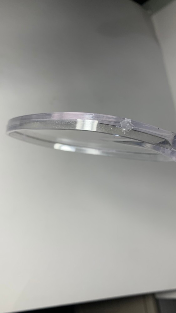 Clear Plastic Spatula for Mixing whatever has edge around edge