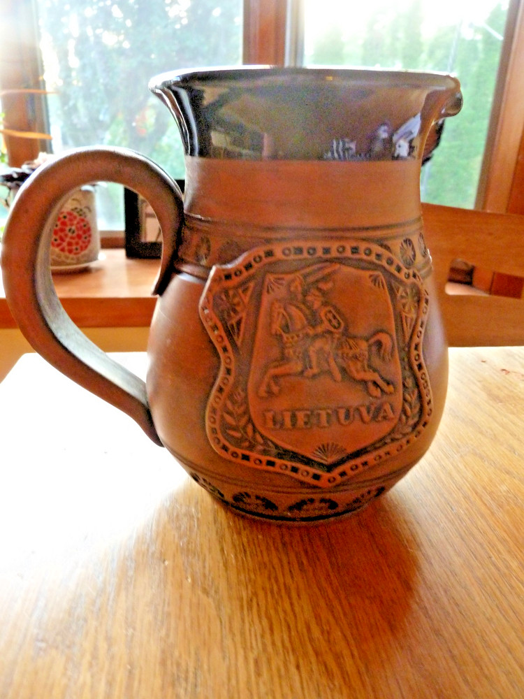 Lietuva Ceramic Pitcher vintage