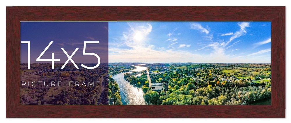 14x5 IN Frame Brown Solid Wood Picture Frame Width 0.75 Inches | Interior Frame