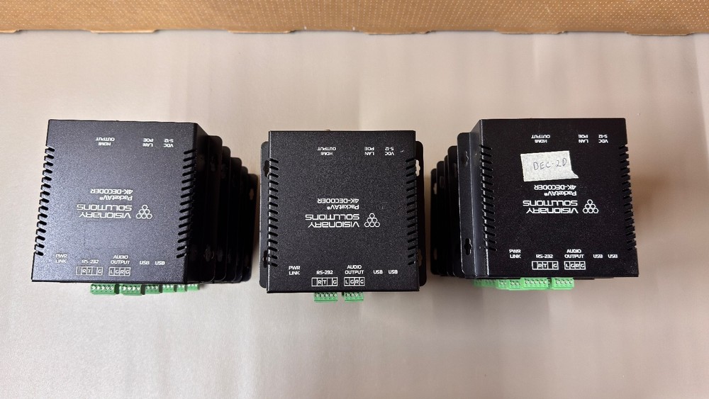 1 - Visionary Solutions D4100 4K UHD Decoder Unit - Used, QTY 9Fully Functional