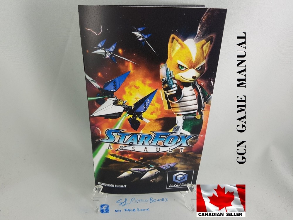 MANUAL GCN - STAR FOX ASSAULT Gamecube 'Replacement' Instruction Booklet READ