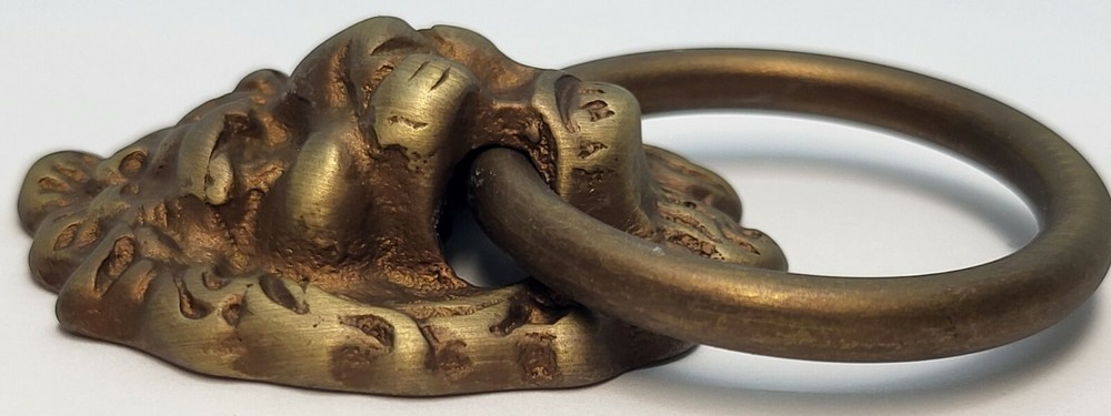 Solid brass Duncan Phyfe style Lion Head knocker ring Pull Early American SINGLE