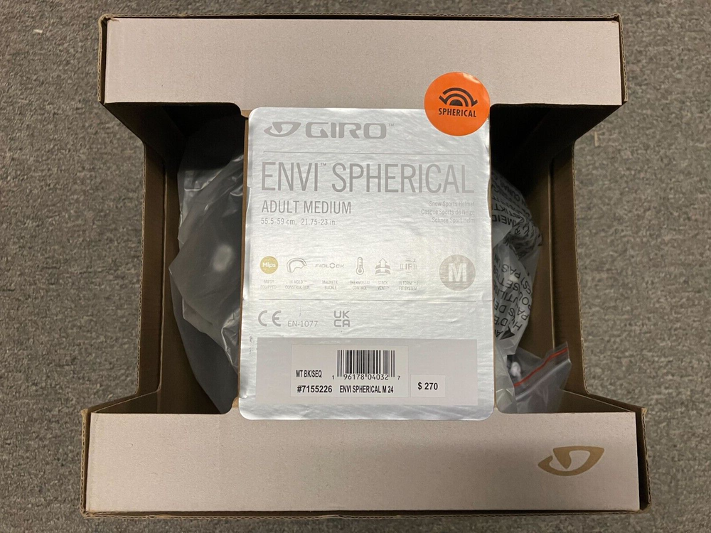 2024 Giro Envi Spherical Women's Helmet size Medium, Black Sequence