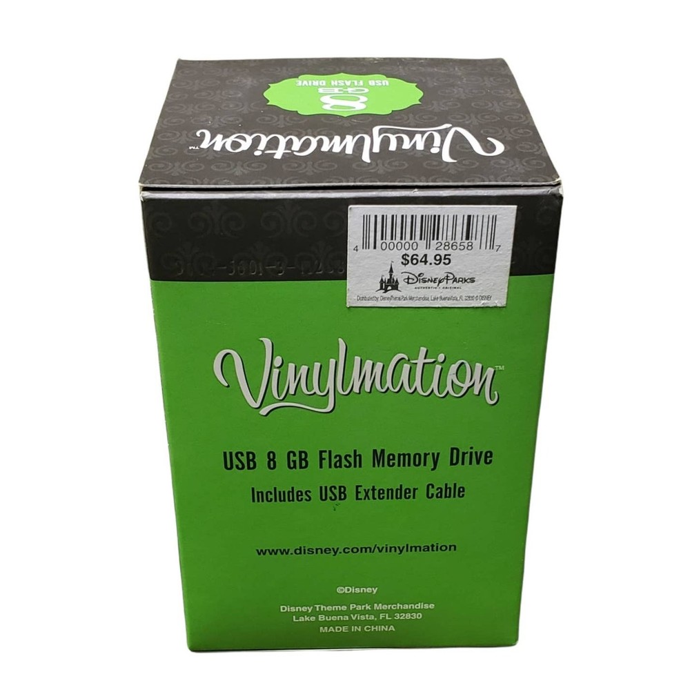 Disney Vinyl Mickey Computer USB 8GB Flash Memory Drive & Extender Cable
