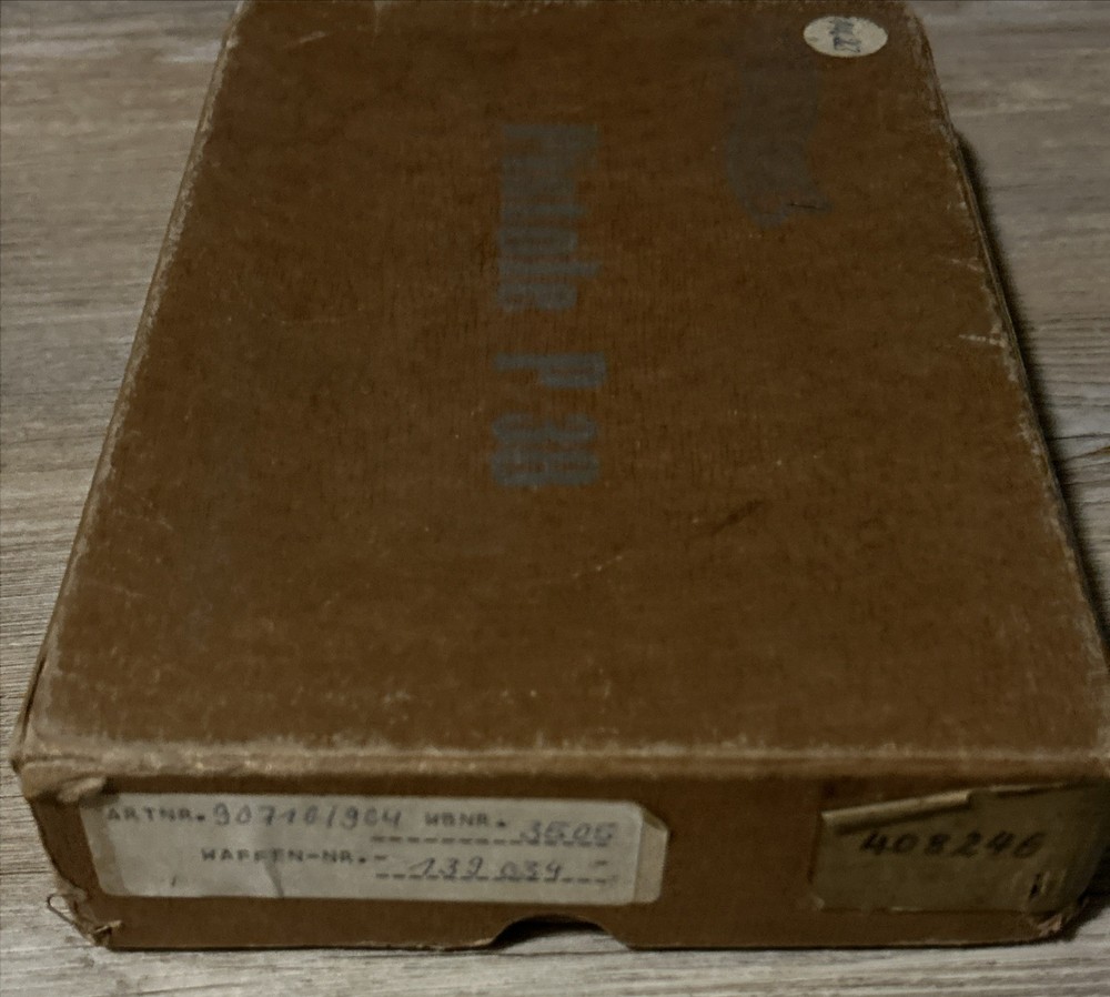 Original Walther Pistole P38 German Empty Cardboard Box With German Instructions
