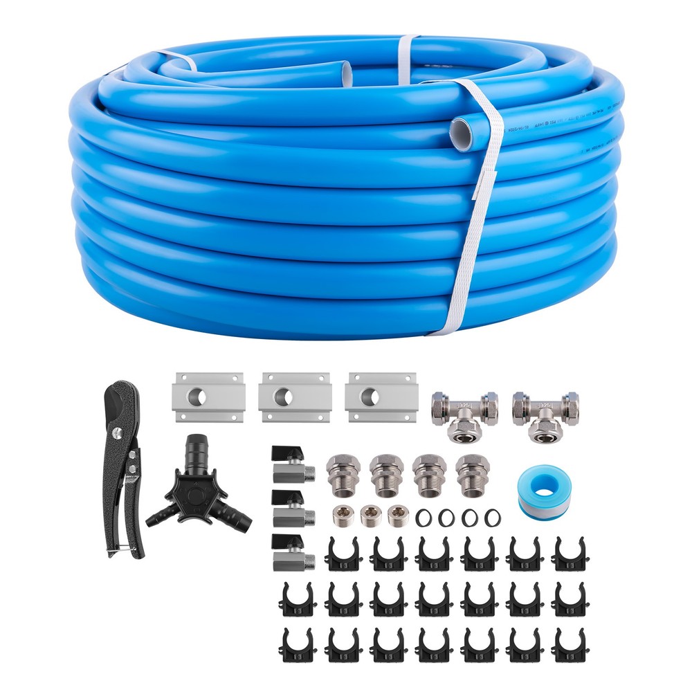 Air Compressor Tubing System 100ft Complete Kit with Installation Accessory
