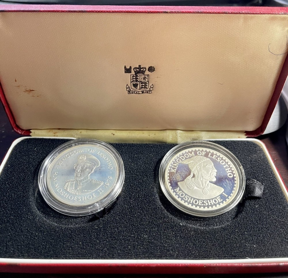LESOTHO 1979 SILVER PROOF TWO-COIN SET
