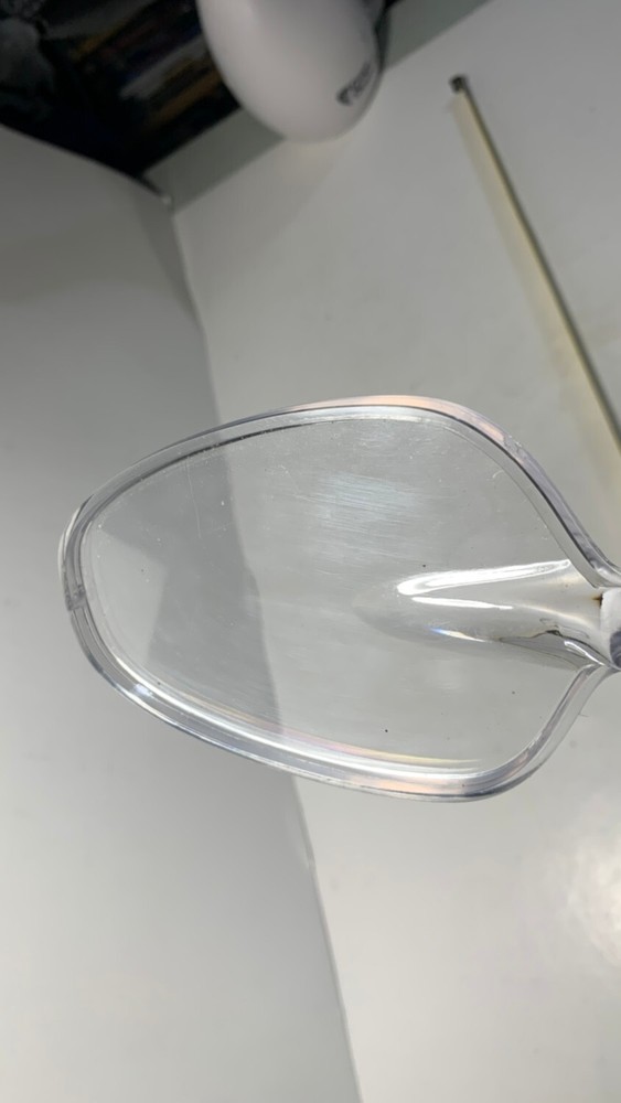 Clear Plastic Spatula for Mixing whatever has edge around edge