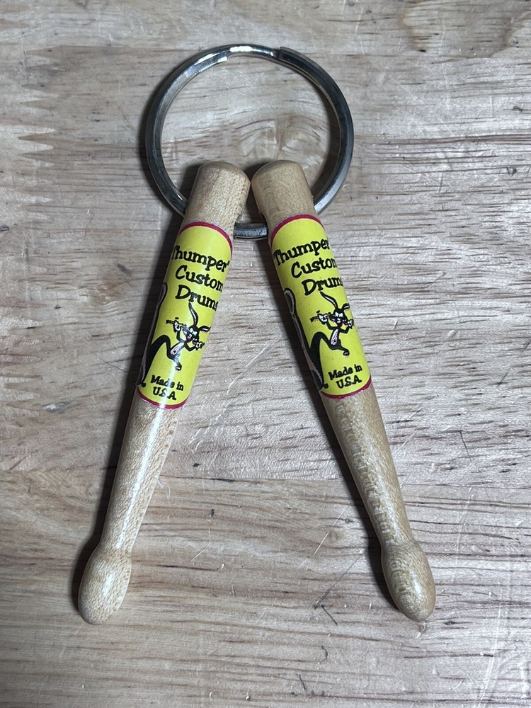 Thumper Custom Drums Key chain 3” Sticks