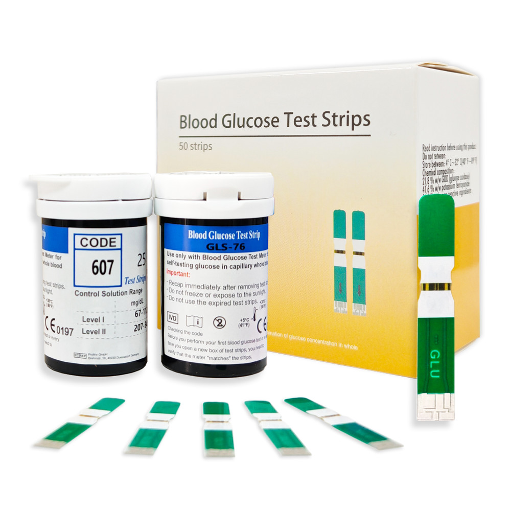 Blood glucose test strips x 50 No Need Code 50 Lancing Devices Diabetic Strips