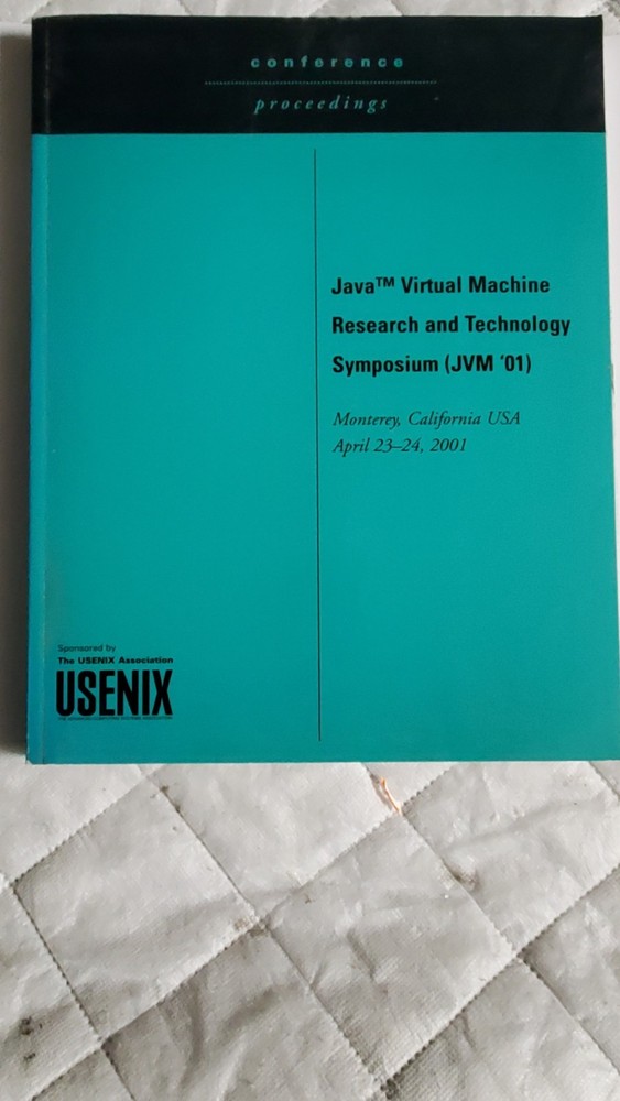 Rare  Usenix Java symposia proceedings - Java software developers 2001/2