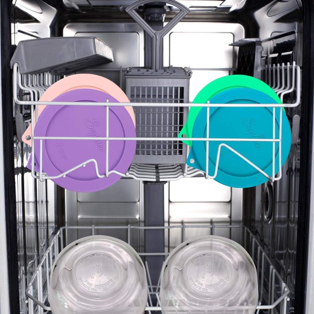 Sophico 2 Cup Round Silicone Storage Cover Lids Replacement for Green-2 pack