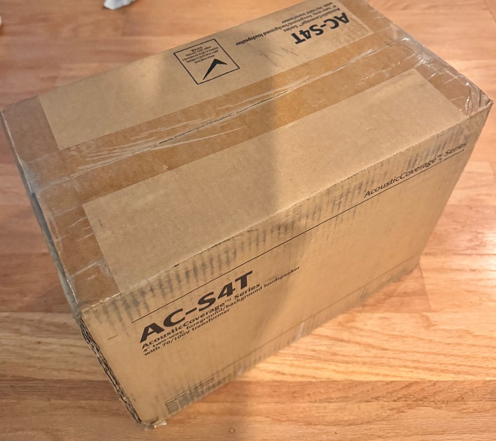 PAIR QSC AC-S4T BK Surface Mount Speaker BLACK